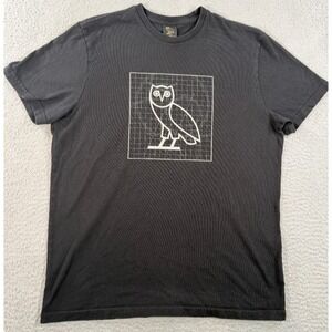 OVO October's Very Own Owl Logo Shirt Mens Large Black Drake Made in Canada